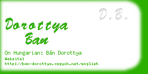 dorottya ban business card